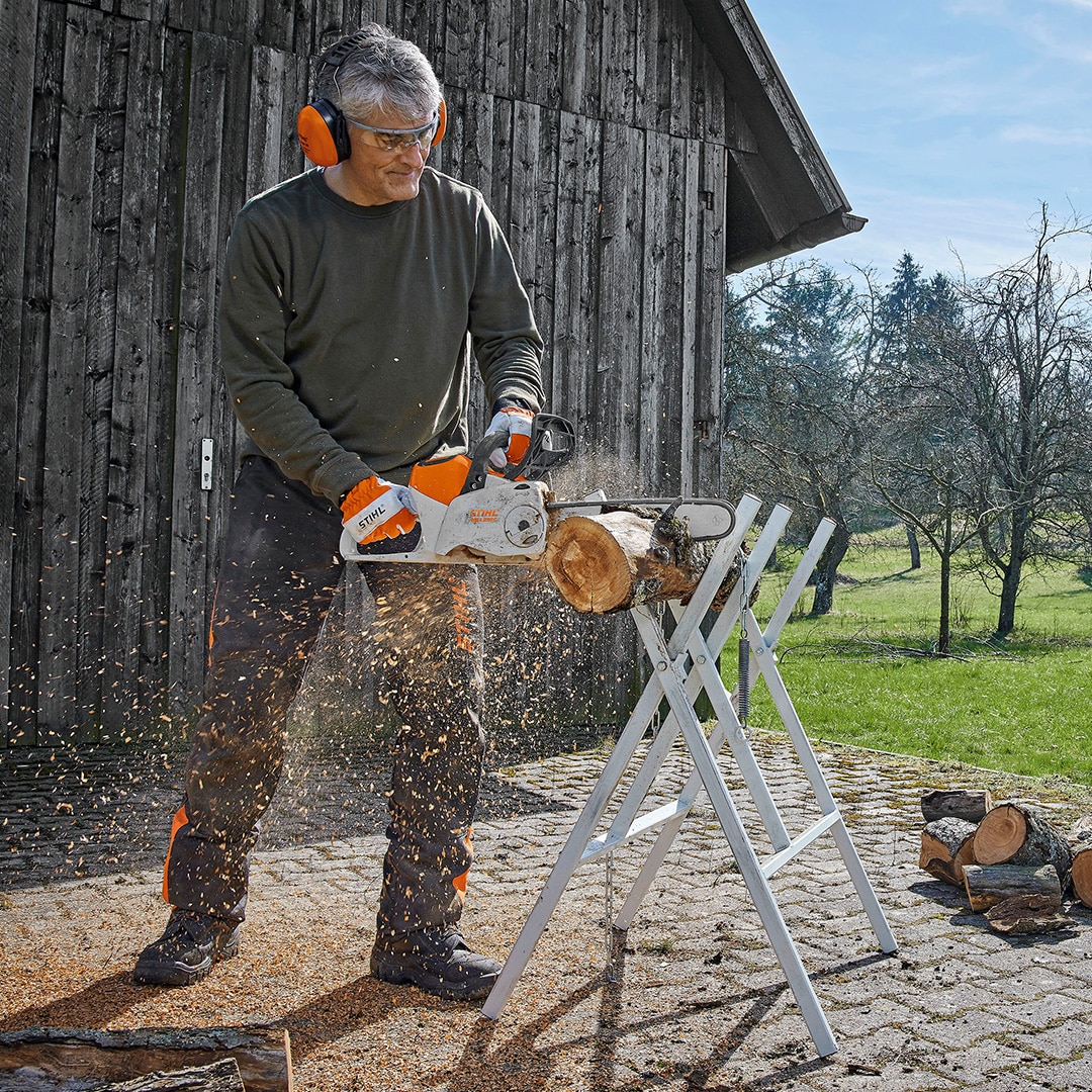 stihl cutting log